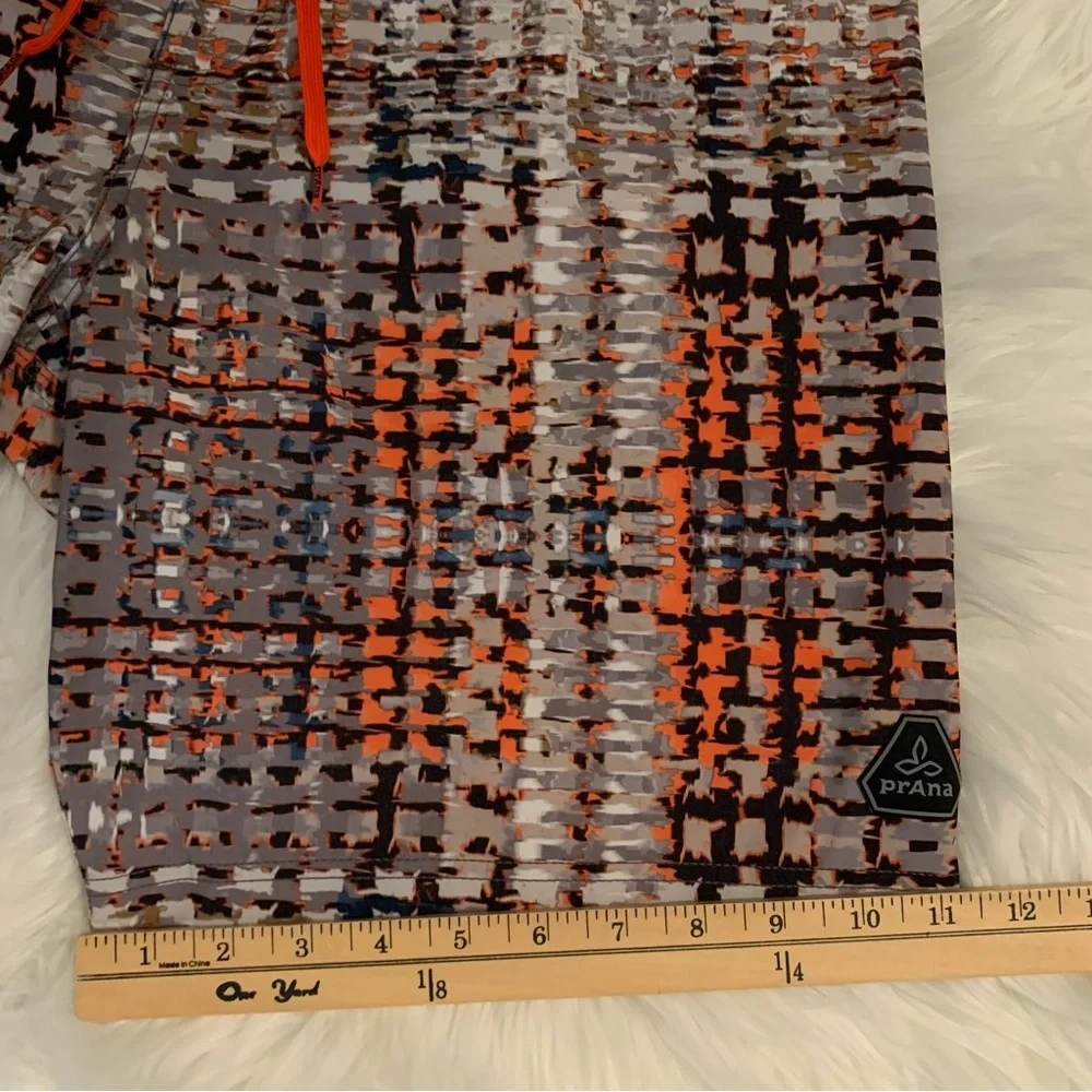 PrAna NWOT Men’s 33 Waist Catalyst Boardshorts Gravel Ripple Orange Brown Beach